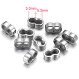 10pcs Double Hole Beads for 3mm-6mm Round Leather Bracelet DIY Jewelry Making