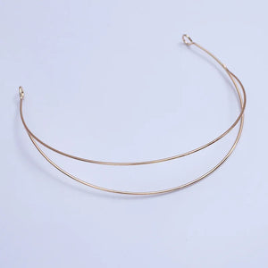 10pcs Double Wire Iron Choker Necklace Bib Neck Collar DIY Jewelry