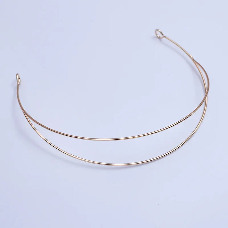 10pcs Double Wire Iron Choker Necklace Bib Neck Collar DIY Jewelry