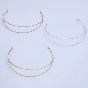 10pcs Double Wire Iron Choker Necklace Bib Neck Collar DIY Jewelry