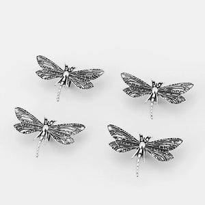 10pcs Dragonfly Charms Slider Spacers 10x6.5mm for Leather Cord Bracelet