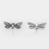 10pcs Dragonfly Charms Slider Spacers 10x6.5mm for Leather Cord Bracelet