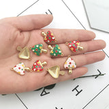 10pcs Mushroom Drip Oil Alloy Charms for DIY Earring Bracelet Keychain