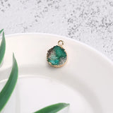 10pcs Druzy Resin Charms Jewelry Making Copper Edging DIY Necklace