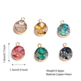 10pcs Druzy Resin Charms Jewelry Making Copper Edging DIY Necklace