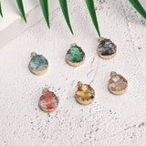 10pcs Druzy Resin Charms Jewelry Making Copper Edging DIY Necklace
