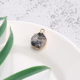 10pcs Druzy Resin Charms Jewelry Making Copper Edging DIY Necklace