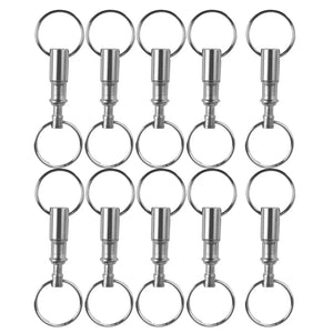 10pcs Dual Detachable Keychains Quick Release Pull-Apart Lock Holder