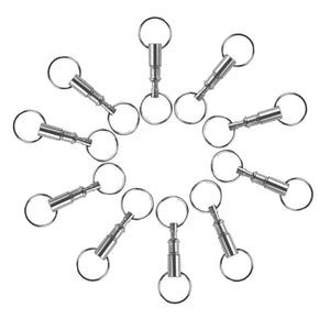 10pcs Dual Detachable Keychains Quick Release Pull-Apart Lock Holder