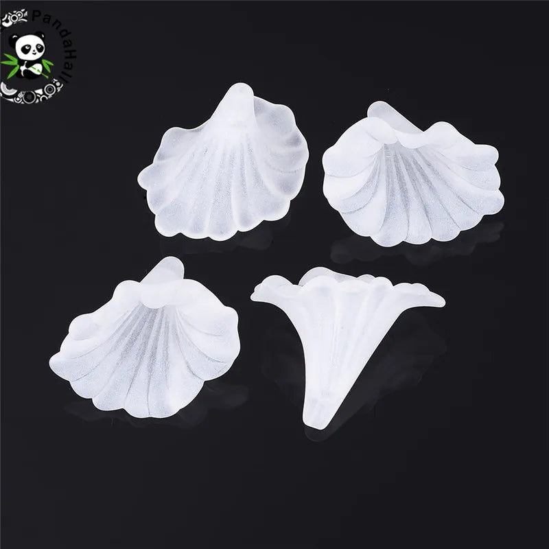 10pcs Calla Lily Acrylic Flower for Jewelry Making 35x41x35mm