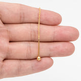 10pcs Earring Charms 60mm Plated Brass Ball Chain Pendants