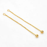 10pcs Earring Charms 60mm Plated Brass Ball Chain Pendants