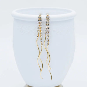 10pcs Earring Charms 76mm CZ Plated Chain Earwire Components