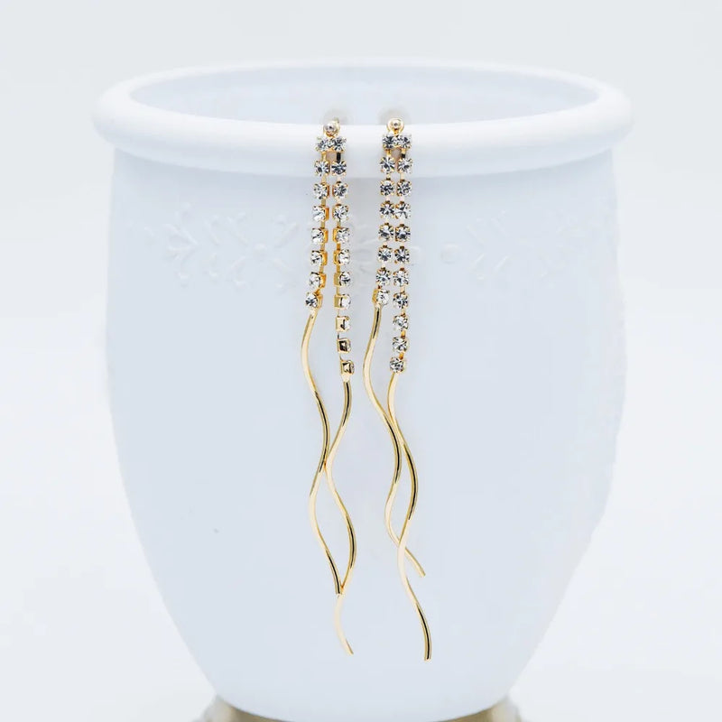 10pcs Earring Charms 76mm CZ Plated Chain Earwire Components
