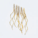 10pcs Earring Charms 76mm CZ Plated Chain Earwire Components