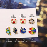 10pcs DIY Jewelry Accessories Hand Alloy Earrings Drop Oil Bracelet Necklace