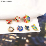 10pcs DIY Jewelry Accessories Hand Alloy Earrings Drop Oil Bracelet Necklace
