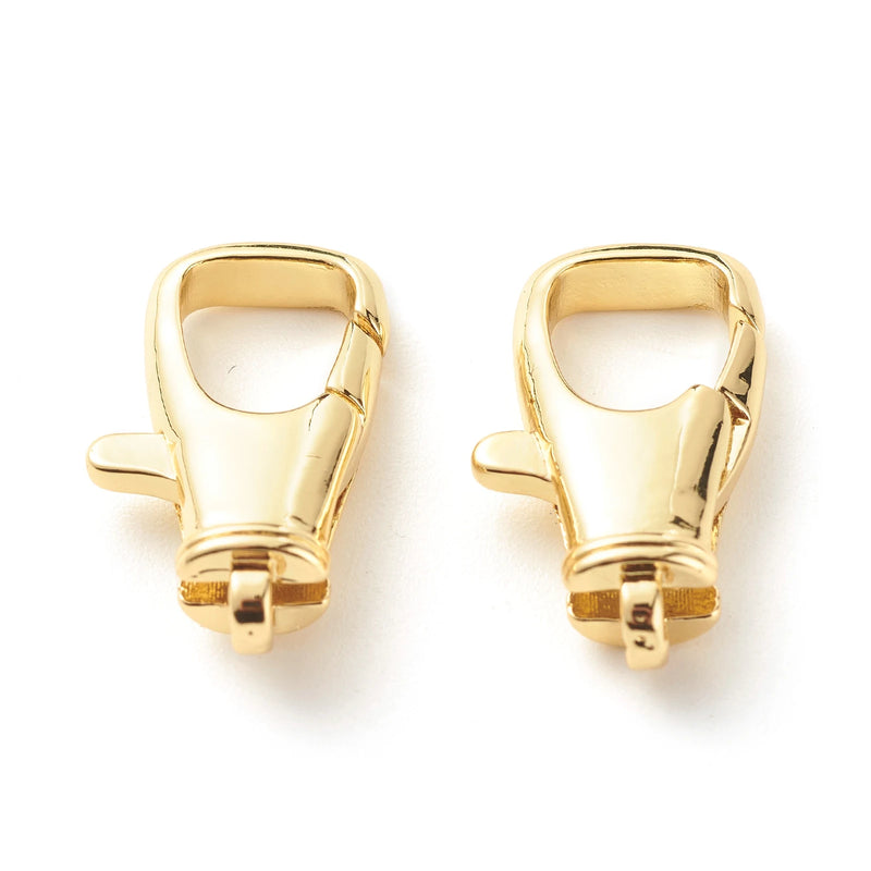 10pcs Brass Lobster Claw Clasps 18K Plated Jewelry Making DIY