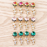 10pcs Crystal Charms Love Heart Animal Pendants DIY Jewelry