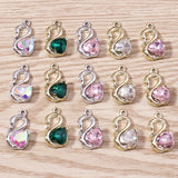 10pcs Crystal Charms Love Heart Animal Pendants DIY Jewelry