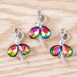 10pcs Crystal Charms Love Heart Animal Pendants DIY Jewelry