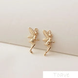 10pcs Elf Pendant Copper Electroplated DIY Ear Stud Pendant