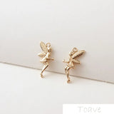 10pcs Elf Pendant Copper Electroplated DIY Ear Stud Pendant