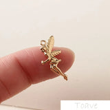 10pcs Elf Pendant Copper Electroplated DIY Ear Stud Pendant