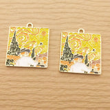10pcs Abstract Painting Charm for Jewelry Making Earring Pendant Necklace