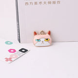 10pcs Enamel Cat Head Charms Bracelet Findings Women Girl Pendant
