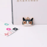 10pcs Enamel Cat Head Charms Bracelet Findings Women Girl Pendant