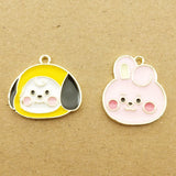 10pcs Cartoon Enamel Charms for Jewelry Making DIY Earring Pendant Necklace