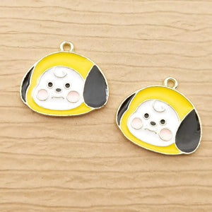 10pcs Cartoon Enamel Charms for Jewelry Making DIY Earring Pendant Necklace