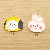 10pcs Cartoon Enamel Charms for Jewelry Making DIY Earring Pendant Necklace