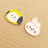 10pcs Cartoon Enamel Charms for Jewelry Making DIY Earring Pendant Necklace