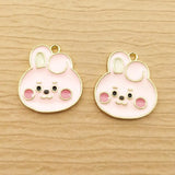 10pcs Cartoon Enamel Charms for Jewelry Making DIY Earring Pendant Necklace