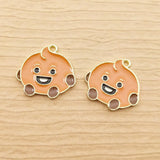 10pcs Enamel Anime Cartoon Charm for DIY Jewelry Making