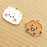 10pcs Enamel Anime Cartoon Charm for DIY Jewelry Making