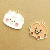 10pcs Enamel Anime Cartoon Charm for DIY Jewelry Making