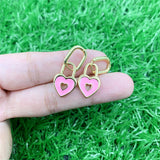 10pcs Enamel Brass Plated Lock Charms Pendants for DIY Necklace Bracelet
