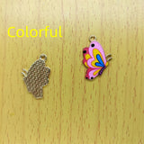 10pcs Enamel Butterfly Charms Cartoon Animal Charm Necklace Earrings DIY Jewelry