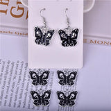 10pcs Enamel Butterfly Charms for Jewelry Making Alloy Accessories