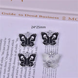 10pcs Enamel Butterfly Charms for Jewelry Making Alloy Accessories