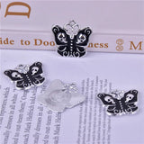 10pcs Enamel Butterfly Charms for Jewelry Making Alloy Accessories