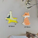 10pcs Enamel Fox & Star Boy Charms for DIY Earring Keychain Jewelry