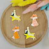 10pcs Enamel Fox & Star Boy Charms for DIY Earring Keychain Jewelry