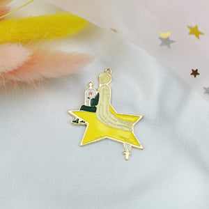10pcs Enamel Fox & Star Boy Charms for DIY Earring Keychain Jewelry