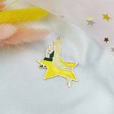 10pcs Enamel Fox & Star Boy Charms for DIY Earring Keychain Jewelry