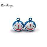 10pcs Enamel Animal Bell Charms for Pet Necklace Party Gift