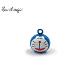 10pcs Enamel Animal Bell Charms for Pet Necklace Party Gift